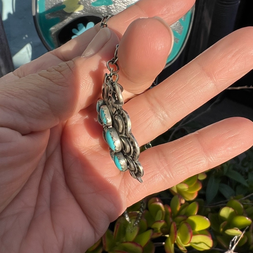 ✨SOLD✨Turquoise Naja Necklace - Picture 2 of 4
